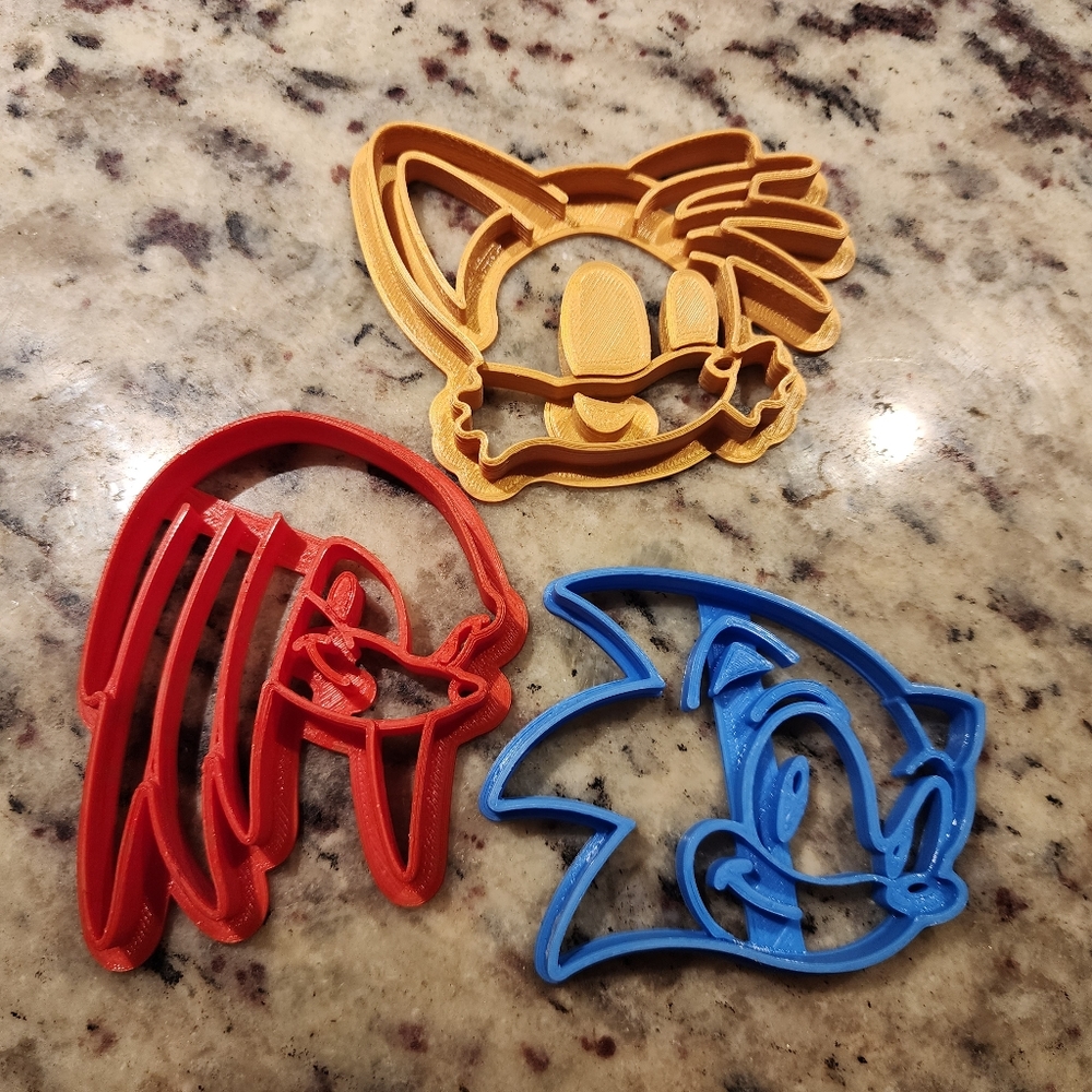 Sonic Hedgehog Tails Knuckles Cookie Cutters Cake Decoration Fondant Cutter Play